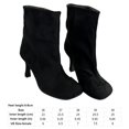 thumbnail image 2 of Botas Cuadradas Ante Falsas Boties Cortas Mujeres Cómodas para El Invierno Otoño, 2 of 9
