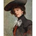 thumbnail image 3 of G Somogyi 15x18 Black Modern Framed Museum Art Print Titled - Lady with Hat (C1900), 3 of 5