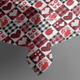 thumbnail image 5 of Red and Black Christmas Love Pattern Square Tablecloth,Waterproof Square Table Cover,Wipeable Spillproof Washable Table Cover for Home Kitchen Party Decor 60"x60"(152x152cm), 5 of 6