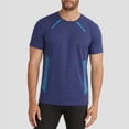 thumbnail image 2 of Men's Cooling Running Shirts Anti Odor Moisture Wicking Breathable Workout Athletic Short Sleeve Lightweight Gym Tee Big and Tall Size XL-5XL Dark Blue, 2 of 5