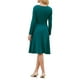 thumbnail image 3 of INSPIRE CHIC Vestido A-Line Elegante para Mujeres Cuello Asimétrico Vestir para Trabajar Vestidos con Falda L Azul Pavo Real, 3 of 5