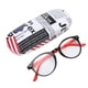 thumbnail image 1 of Gafas de lectura elegantes con bisagra de resorte, lentes de presbicia plegables para hombres y mujeres - +1.50 Marco negro y rojo, 1 of 8