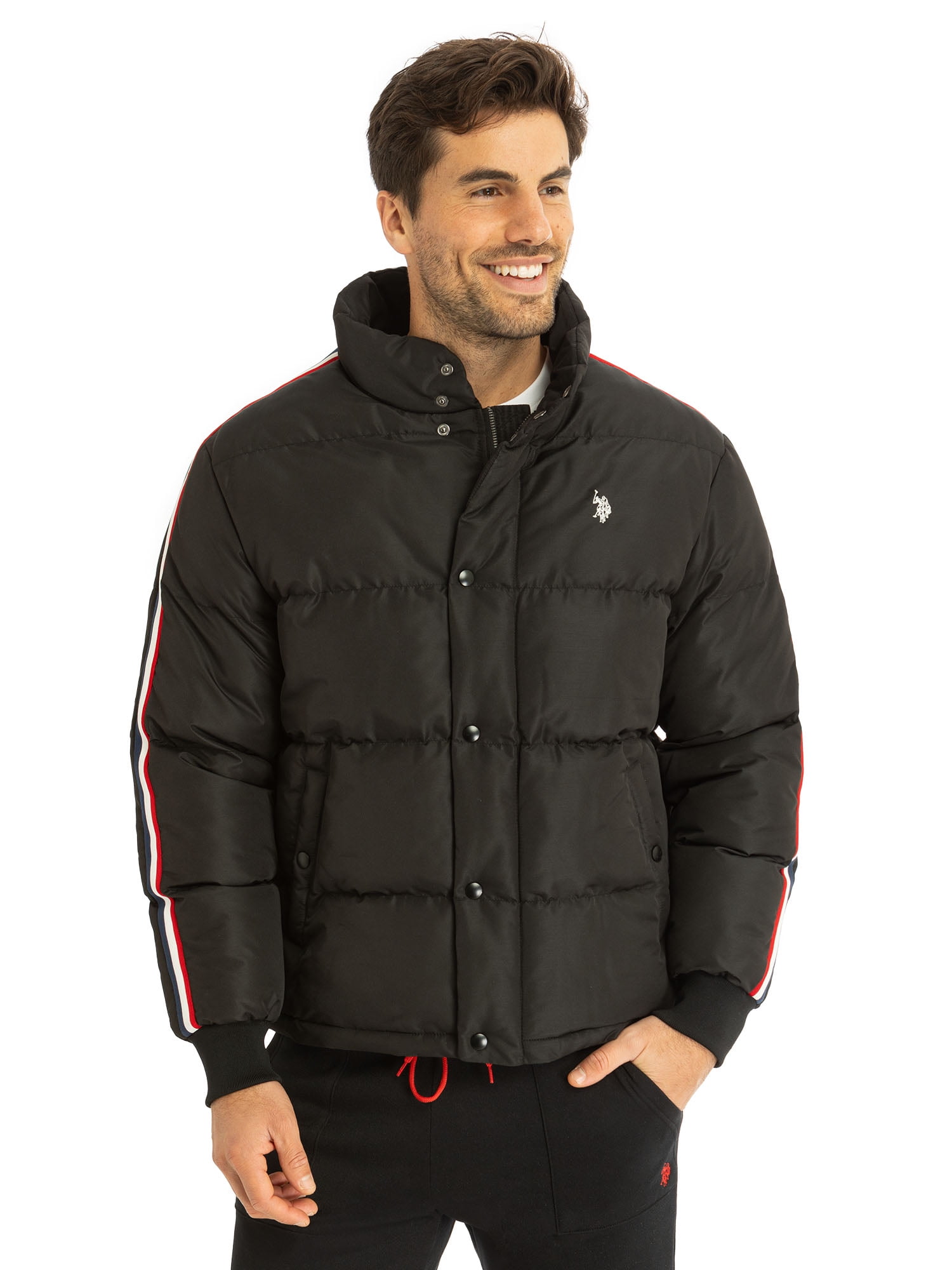 U.S. Polo Assn. Men's Varsity Bomber Puffer Jacket, Sizes S