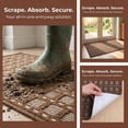 thumbnail image 4 of REGALWOVEN Geometric Door Mat Indoor Outdoor Waterproof Welcome Mat for Front Door, Non-Slip Entryway Rug, Washable Floor Mat Bark Brown 32" x 20", 4 of 6
