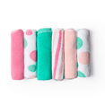 thumbnail image 1 of Gant de Toilette Rose et Aqua - Ensemble de Six, 1 of 2