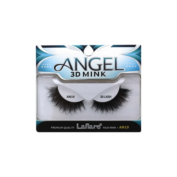 Laflare 3D ANGEL MINK False Eyelashes, Soft and Wispy, Double-Layered Reusable.