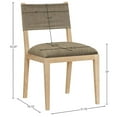 thumbnail image 4 of Meridian Furniture Avon Brown Linen Textured Fabric Dining Side Chair, Set of 2, 4 of 12