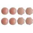 thumbnail image 1 of mmirethe 4 Paires de Cache-Seins Réutilisables en Silicone Autocollants Ronds pour Seins de Fleurs Naturels, 1 of 8