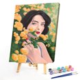 thumbnail image 1 of Cuadros Decorativos Pintura al óleo por números imagen DIY dibujo pelo corto mujer pintura (141064) Ehuebsd embutido en tela, 1 of 1