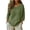 Army Green, variant on Cotton Linen T-shirts Women 3/4 Sleeve Crew Neck Gauze Tee Blouses Casual Summer Solid Color Tops Purple L