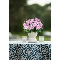 thumbnail image 2 of 4Pcs Artificial Flowers for Outdoors, 15.74" Faux Silk Impatiens Flowers for Outside, Artificial Impatiens Flowers Lawn Garden Home Wedding Decoration (Pink), 2 of 5