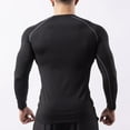 thumbnail image 7 of YUGYXL Mens Lightweight Shirt Long Sleeve Athletic Workout T-Shirts Top Active Sport Baselayer Undershirt Gear Shirts Dry Fit Black S, 7 of 7
