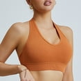 thumbnail image 2 of Timegard Women Sports Bra Seamless Wireless V Neck High Support Open Back Yoga Gym Workout Crop Tank Top, 2 of 3
