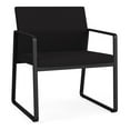 thumbnail image 1 of Pemberly Row Reception Waiting Room Oversize Guest Chair in Black Steel & Black, 1 of 5