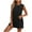 Black, variant on Timegard Lounge Sets for Women Crewneck Mid Long Tank Top Shorts Comfy Knit Outfits Summer Fashion