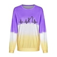 thumbnail image 2 of Uhndy Women's Tie Dye Plus Size Tops Long Sleeve Pullover Loose Sweatshirts Winter Blouse Purple(Type A) 5XL-LQ, 2 of 3