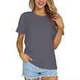thumbnail image 5 of Women's Heavyweight 100% Cotton 12-Color Drop Shoulder Crew Neck T-Shirt, 5 of 13