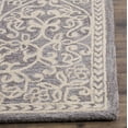 thumbnail image 3 of SAFAVIEH Suzani Rida Floral Bordered Runner Rug, Grey/Beige, 2'3" x 8', 3 of 7