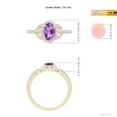 thumbnail image 4 of ANGARA Natural Vintage Style Oval Amethyst Halo Ring in 14K Yellow Gold for Women (Size-7x5mm) | February Birthstone, Birthday, Anniversary, Jewelry Gift for Women | Natural Amethyst Ring, 4 of 9