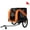 Black+Orange, variant on Large Bike Trailer for Dogs with Anti-bump Suspension, 120LB Capacity Foldable Pet Carrier with Breathable Mesh Windows, for Medium Dogs Cycling, Camping, Black and Red