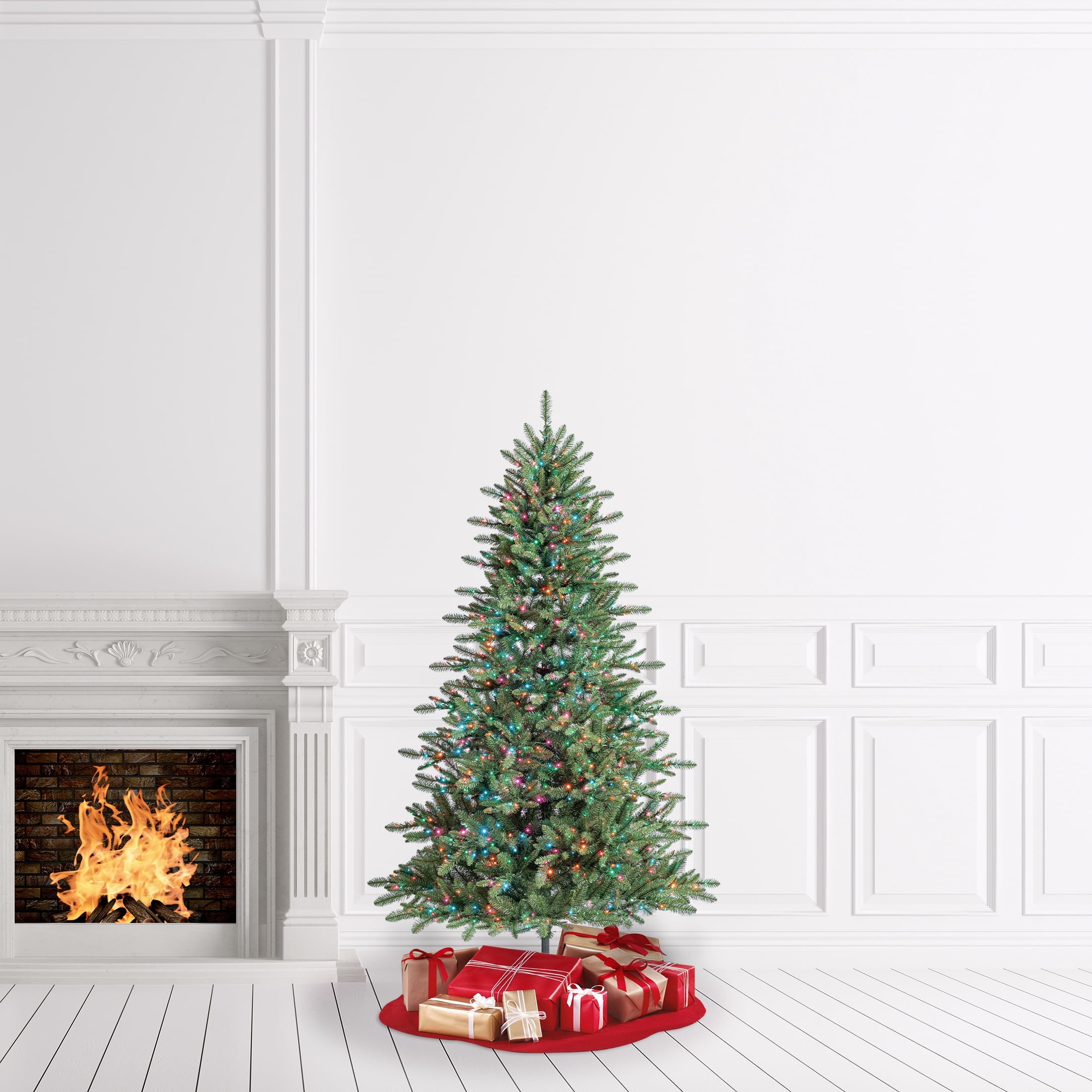 Holiday Time 7.5' Pre-Lit Milford Pine Christmas Tree, 1200 LED Lights photo 3
