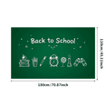 thumbnail image 3 of Chalk Style Back to School Banner with School Supplies Elements Background Party Decorations Photography Props Classroom Decor School Event Decorations Backdrop, 3 of 7