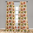 thumbnail image 5 of Ambesonne Fall Curtains, Colorful Owl Woodland Animals, Pair of 28"x95", Multicolor, 5 of 5