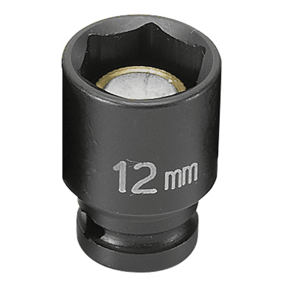 Grey Pneumatic 1/4" Drive x 12mm Magnetic Standard Socket