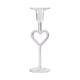 thumbnail image 2 of Candelabro de cristal en forma de corazón - Decoración romántica alta con vela, azul amarillo rosa, 8,3 pulgadas, elegante centro de mesa para bodas, cenas, fiestas y adornos para el hogar, 2 of 6
