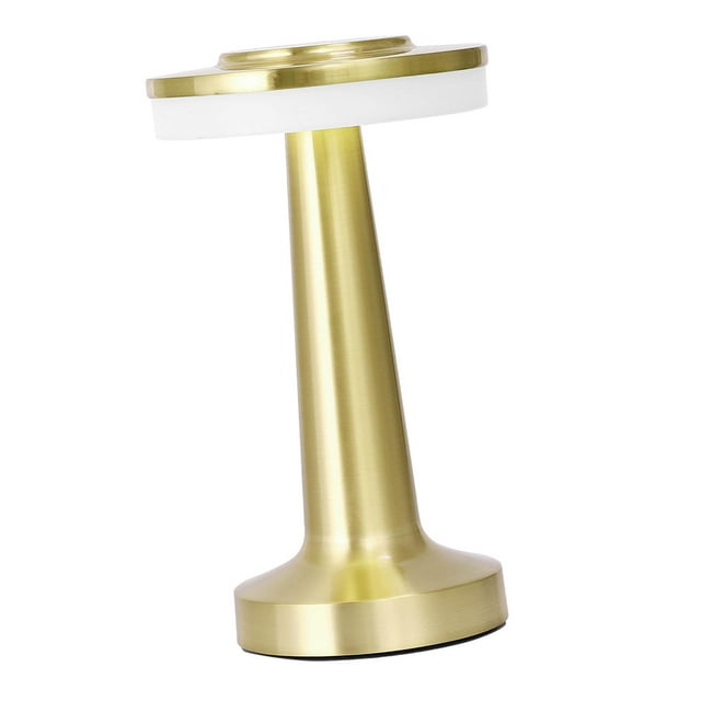 Lámpara LED de escritorio portátil regulable con 3 colores de brillo cambiantes para mesita de noche Oro