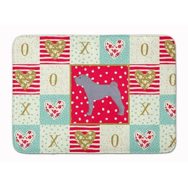 Shar Pei 1 Love Machine Washable Memory Foam Mat Red