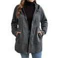 thumbnail image 2 of Women's Zip Hoodie Long Sleeve Spring Lightweight Hooded Sweatshirt Oversized Fleece Jacket, 2 of 6