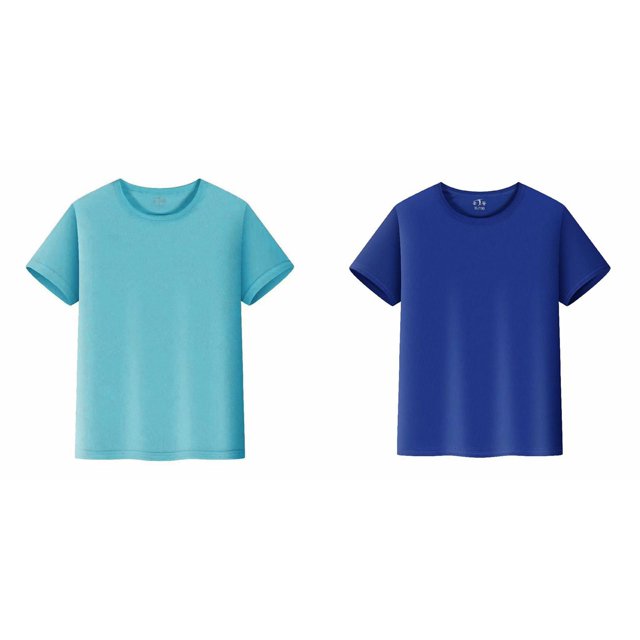 (2-Pack) Rinsvye Short Sleeve Children Mesh T Shirt Boys Girls Summer Tee Fast Drying Sportswear Active Wear