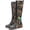 Black-C, variant on Artisan Handmade Women's Cowboy and Knight Boots - High Heels and Flat Bottoms Genuine Sheepskin, Ethnic and Vintage Style for Ladies and Girls