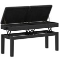 thumbnail image 1 of HOMCOM Piano Bench with Storage, Height Adjustable Piano Stool, Black, 1 of 10