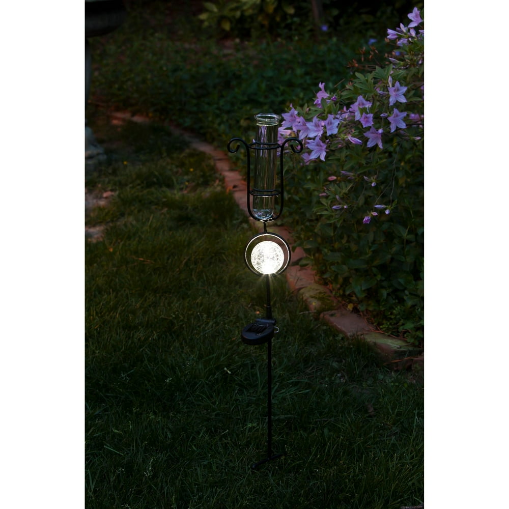 Evergreen Enterprises LED Solar Rain Gauge Garden Stake