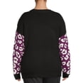 thumbnail image 2 of Terra & Sky Women's Plus Size Drop Shoulder Print Sweater, Midweight, 2 of 6