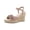 Nude Smooth, variant on Womens Wheatley Faux Leather Sandal Wedge Heels