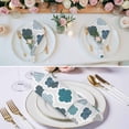 thumbnail image 3 of Bohemia Cloth Napkins, Vintage Moroccan Geometric Pattern Blue Green Gray Washable and Reusable Dinner Napkins Set of 2, Table Napkin for Kitchen Party Birthday Wedding Hotel Housewarming 20"x20", 3 of 9