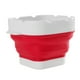 thumbnail image 1 of Lavadora de pinceles plegable Sincero cubo de silicona con tabla de fregar roja, 1 of 10