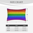 thumbnail image 6 of Bixox Colorful Glitter Rainbow Printed Pillow Protector,Super Soft Ideal for Home,Guests,Rentals - 16"x24", 6 of 8