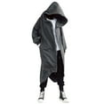 thumbnail image 3 of Veste Pull à Capuche Longue à Fermeture Éclair Corps Entier Style Foncé pour Hommes, 3 of 6