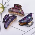 thumbnail image 4 of PEACNNG Acrylic Floral Pattern Multicolored Hair Claw Clips for Girls Women 6pcs Set Random Style, 4 of 6