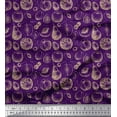 thumbnail image 1 of Soimoi Purple Velvet Fabric Mix Fruits Print Fabric by the Yard 58 Inch Wide, 1 of 3