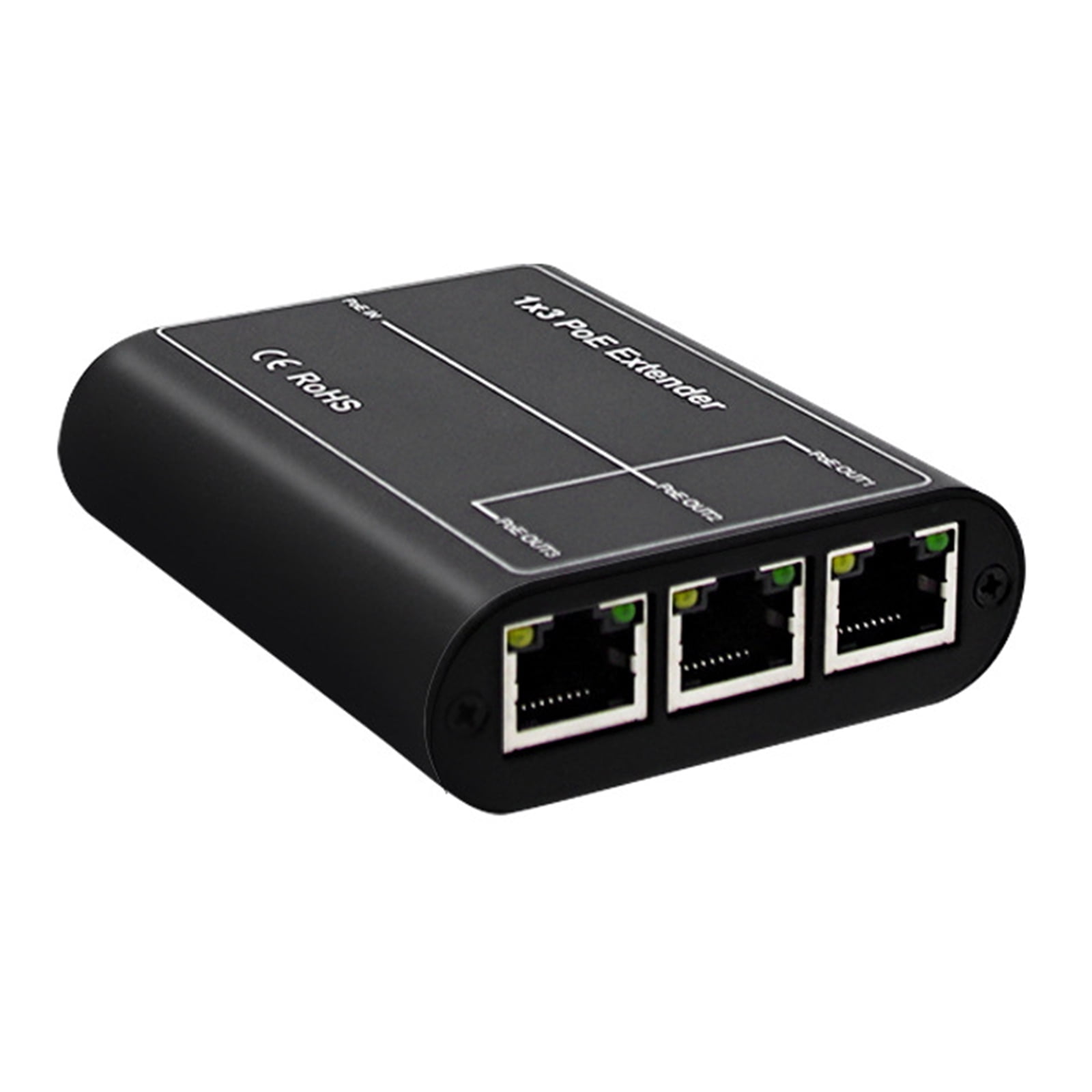 Fast Speed 100/1000Mbps POEs Networking Repeaters Switches with 3 Output Port Supporting Ethernet Extension up to 100Meters Plugs and Play Installation and LED Indicators