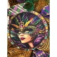 thumbnail image 2 of Mardi Gras Wreath, Mardi Gras Decor, Fat Tuesday, 2 of 4