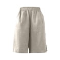 thumbnail image 4 of Endives Womens Cotton Linen Short Five Point Pants Thin High Waist Loose Slimming Breathable Casual Pants Straight Wide Leg Pants Beige, 4 of 4