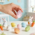 thumbnail image 6 of Cinvoph 6pcs Easter Foil-Gold Glass Easter Egg Luxurious Spring Table Ornament for Romantic Holiday Decoration 2 in, 6 of 7