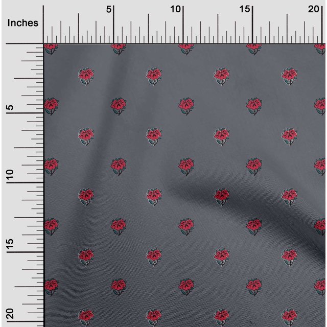 oneOone Cotton Flex Fabric Floral Block Print Fabric By The Yard 40 Inch Wide