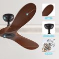 thumbnail image 2 of Bright Corners  Vintage Ceiling Fan with Remote Control, Dark (Set of 2), 2 of 8